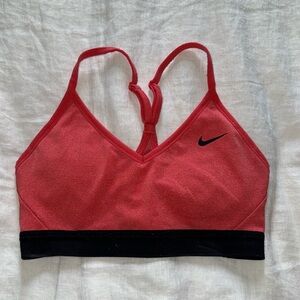 Nike dri-fit sports bra red/pink size small